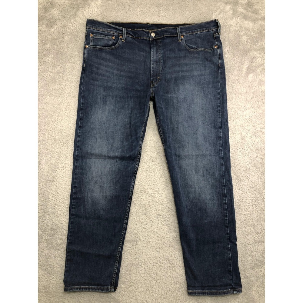 Levi's 502 Jeans Mens 46x32 (Tag 46x34) Taper Fit Blue Denim